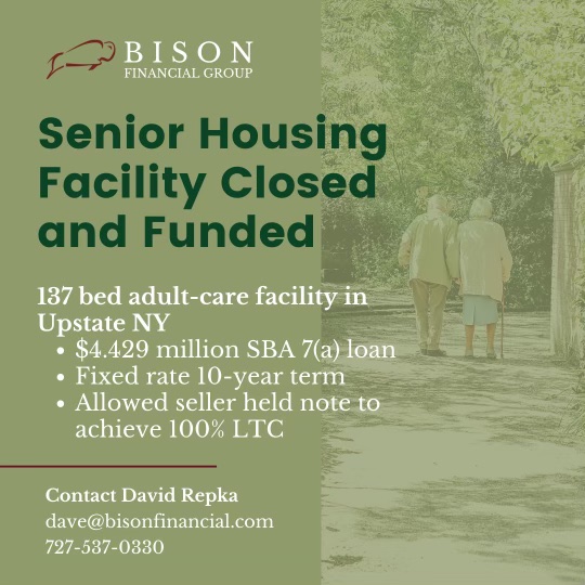 Bison Closes $4.4 Million Acquisition Loan for Adult-Care Facility